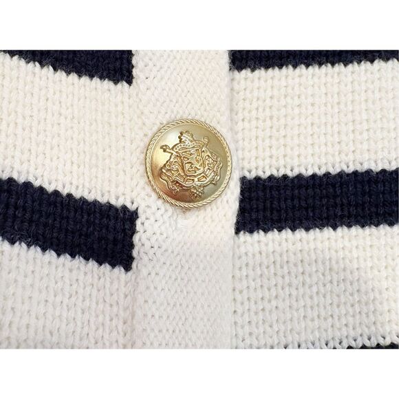 J. Crew Emilie Sweater Cardigan Lady Jacket Navy Stripe Size XS - Picture 9 of 10